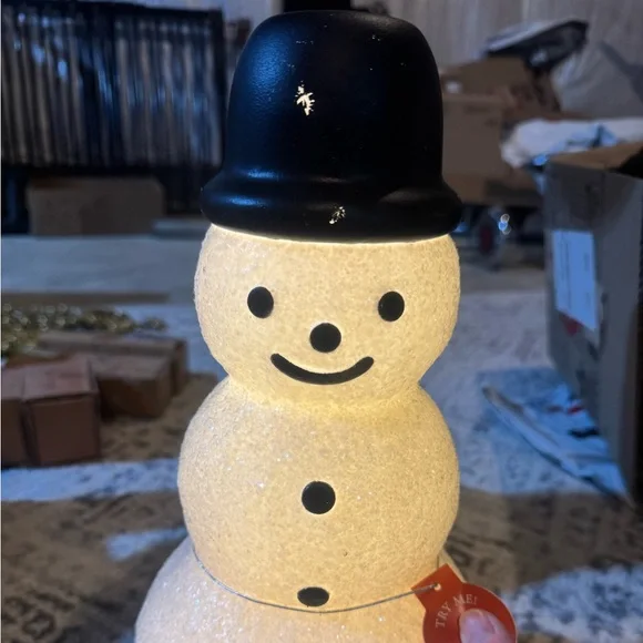 John Derian for Target 14" Snowman Lit Blow Mold NWT SEE PICTURES, DEFECT-AS IS - Picture 6 of 7